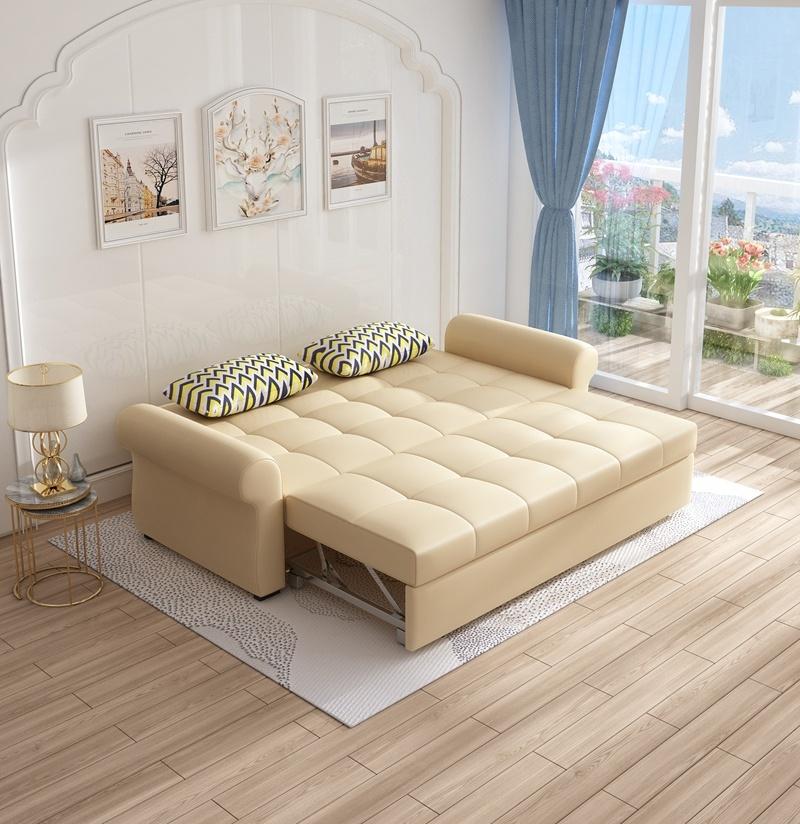 Multi-Function Convert Stuffed Foam Filled Plush Soft Sofa Bed for Living Room