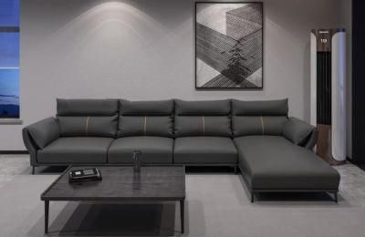 European Simplicity Living Room Furniture Leather Sofa