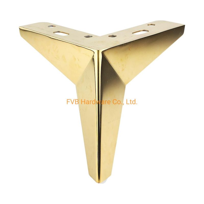 Triangle Stainless Steel Laser Cutting Gold Furniture Leg Sofa Legs Furniture Hardware