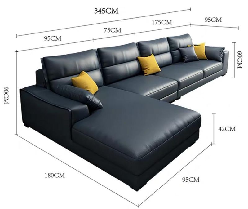 Living Room Furniture U Shape Design Fabric Sectional Sofa