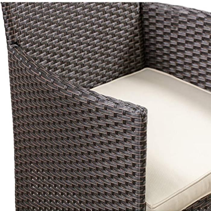 4 PC Outdoor Garden Rattan Patio Furniture Set Cushioned Seat Wicker Sofa