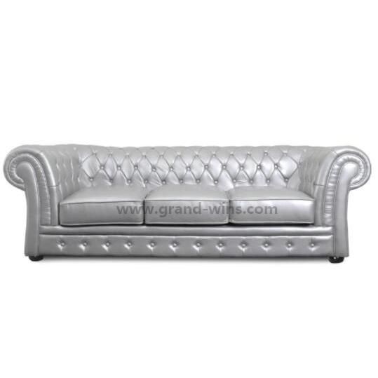 Red Fabric Velvet Chesterfield Sofa Leisure Couch Set Hotel Bedroom