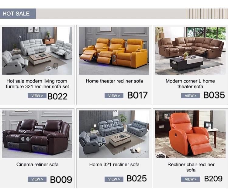 Modern Wholesale Furniture Classic Design Furniture Recliner China Genuine Leather Sofa