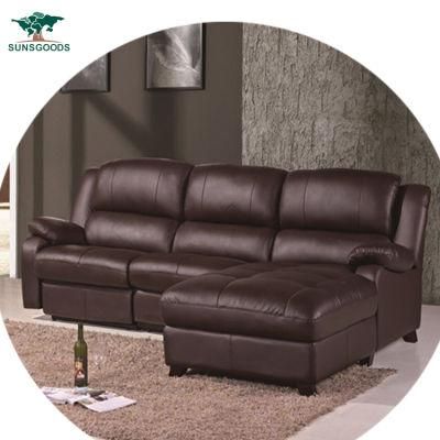 Manufacturer Luxury Popular Design Bedroom Real Leather Corner Sofa Group Sofa Modern Furniture