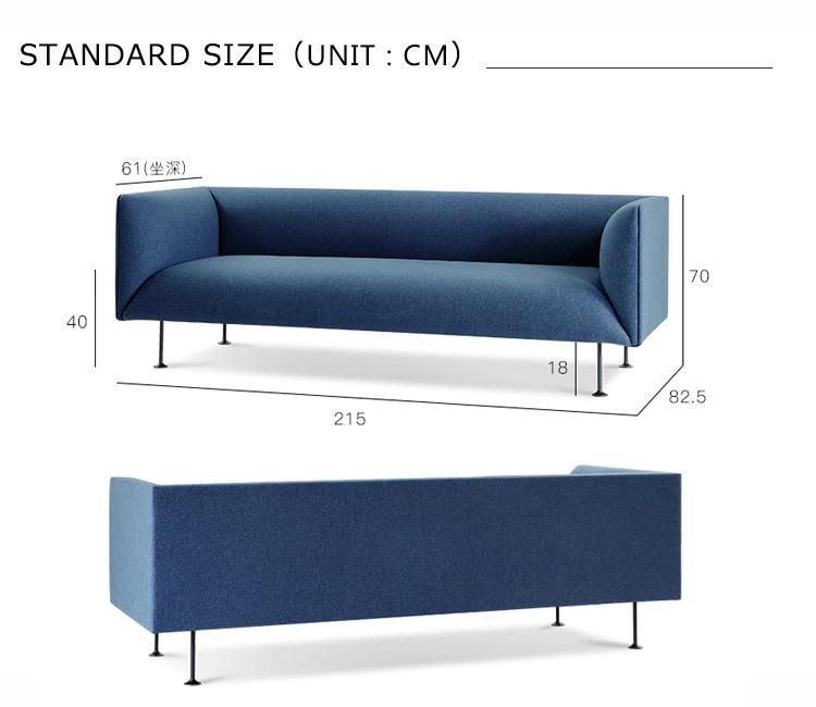 European Style Living Room Velvet Fabric Sofa