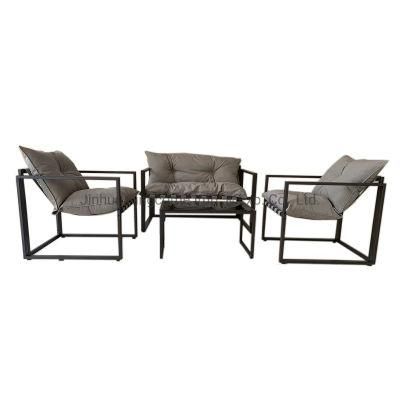 Outdoor Furniture Set Four Pieces Steel Sofa Set