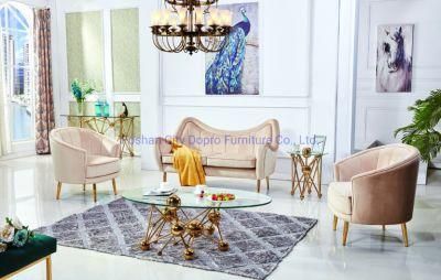 Modern Design Sofa Sets Gold Stainless Steel Leg