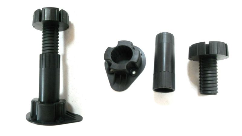 T130 PP Plastic Cabinet Legs 100-130mm with Screw on Base