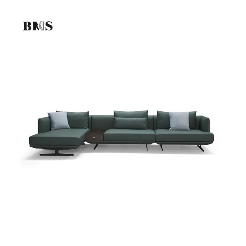 Contemporary Italian Home Furniture Living Room Sectional Corner Genuine Leather Sofa
