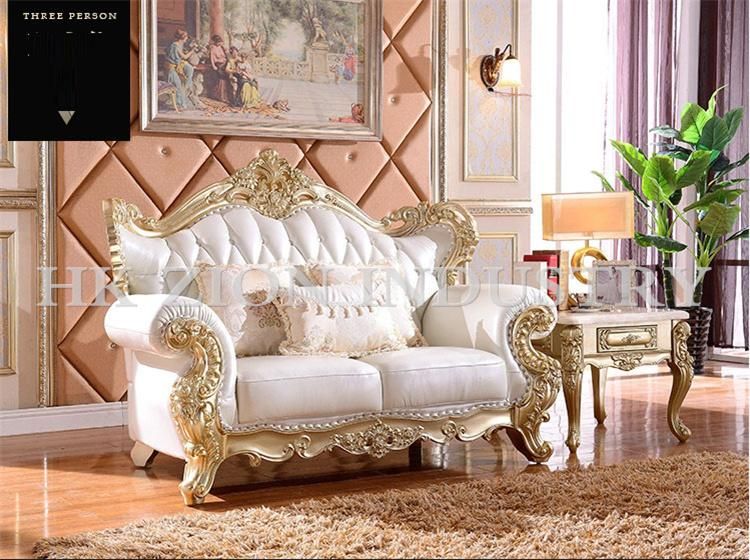 Commercial Royal Sofa Set Antique Sectional European Style Modern Living Room Home Hotel Setting Room Chesterfield Genuine Leather Sofa