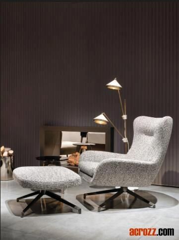 China Modern Design Fabric PU Lounge Sofa Chair Original Design Sofa in Vintage Leather Jensen Lounge Armchair