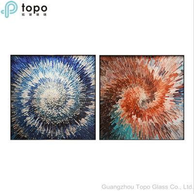 Simple and Modern Geometric Toughened Glass-Painting (MR-YB6-2021A)