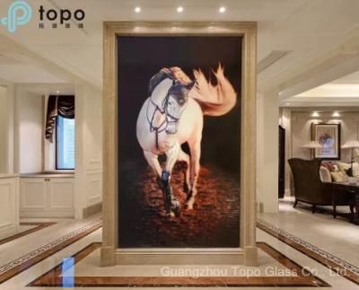 Acrylic Lifelike Horse Crafts Decorative Art Wall Glass Painting for Wall Decor (MR-YB17-817)