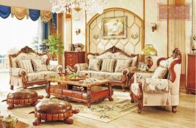 Classic Luxury Living Room Furniture Wooden Fabric Sofa