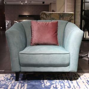 Green One Seat Fabric Sofa for Living Room