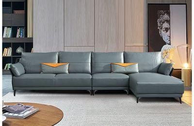 European Simplicity Living Room Furniture Leather Sofa