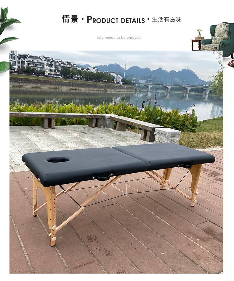 Beauty Wooden Folding Massage Table Facial Bed Portable Couches