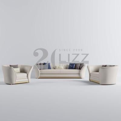 Modern Living Room Leisure Genuine Leather Furniture Sectional Sofa Set