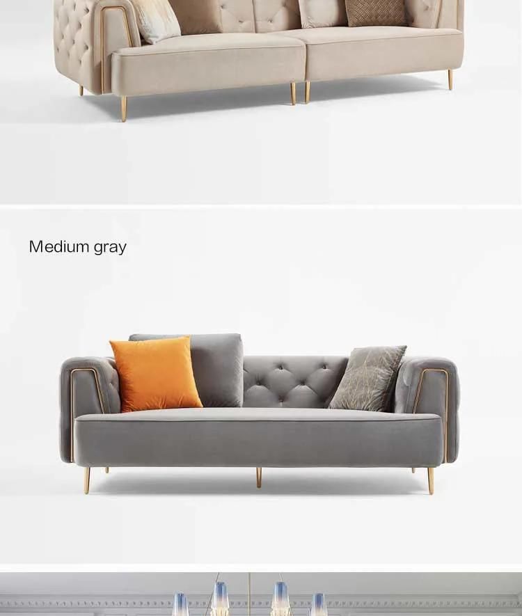 Linsy China Furniture En 1021 1+2+3 Fabric Sectional Sofa Rbc1K
