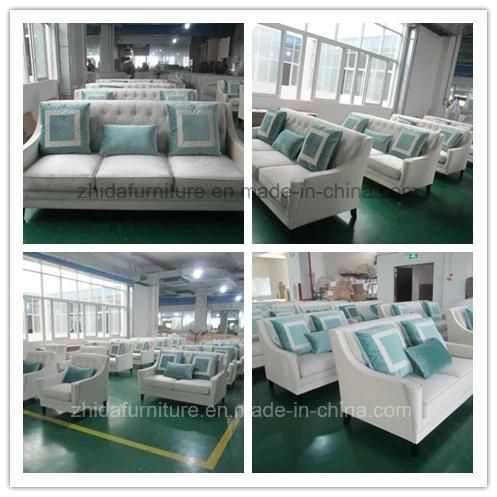 Zhida American Style Luxury Design Home Furniture Good Sales Villa Living Room 1 2 3 Seater Chesterfield Velvet Sofa for Hotel Lobby Furniture