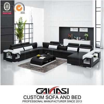 2020 Ganasi Modern Modular Sectional Leather Corner Sofa for Home &amp; Hotel