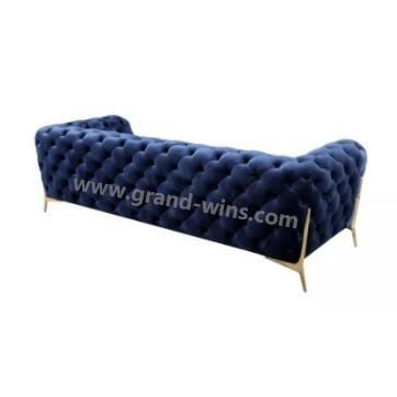 Modern Simple Villa Living Room Armrest Button Shaped Sofa