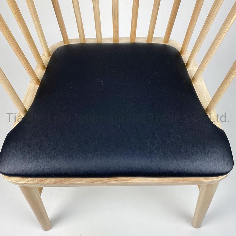 Wood Windsor Chair with Armrest for Hotel Lobby Coffee Shop Living Room Chairs for Restaurant Living Room Leisure Chairs