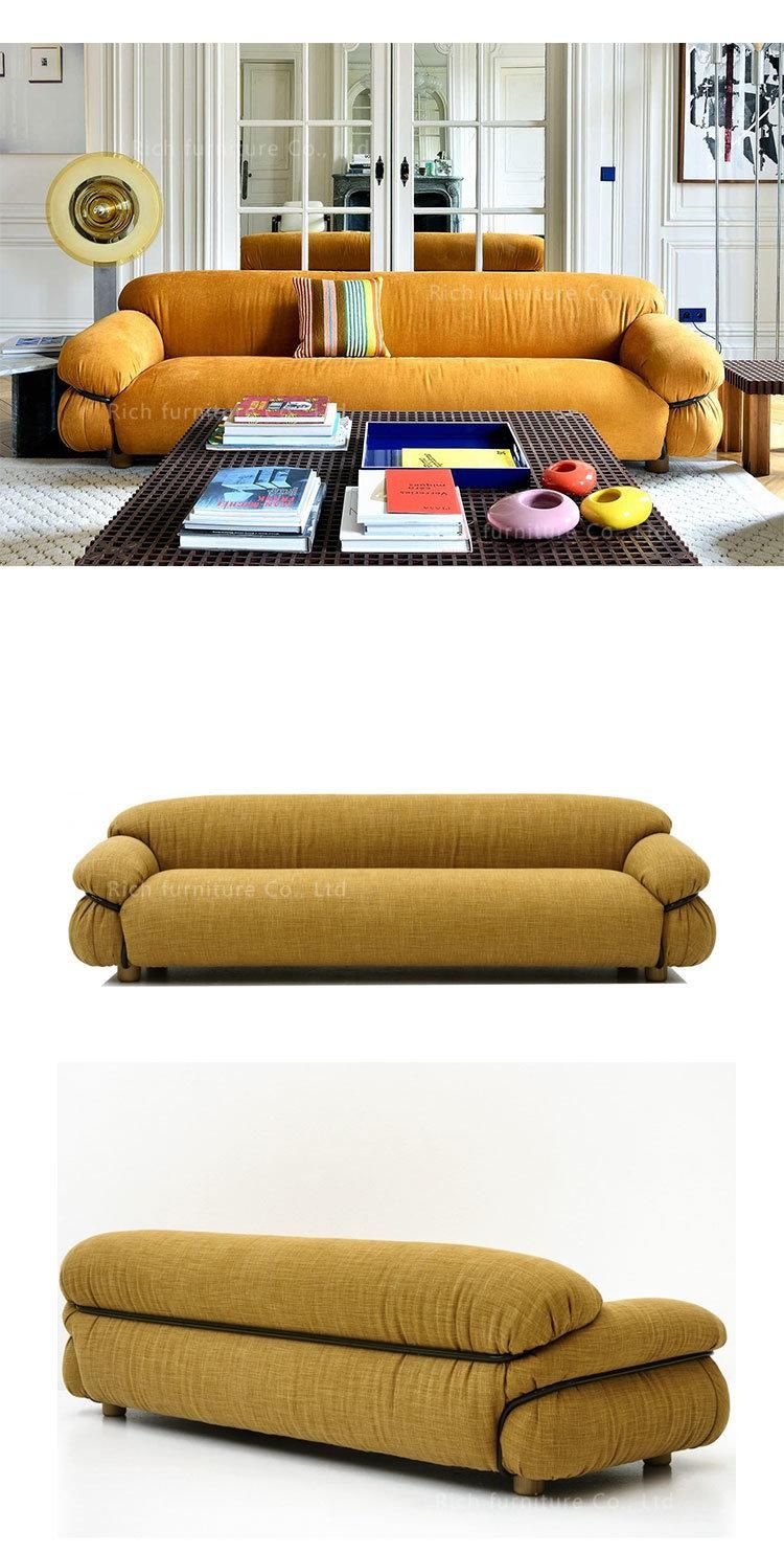 Contemporary Furniture 3 Seat Leather Sesann Sofa