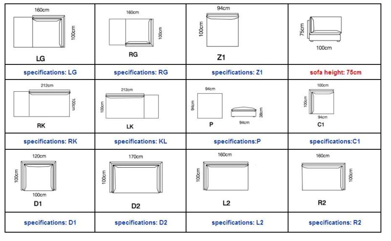 Modern Hotel Fabric Sectional Sofa for Living Room