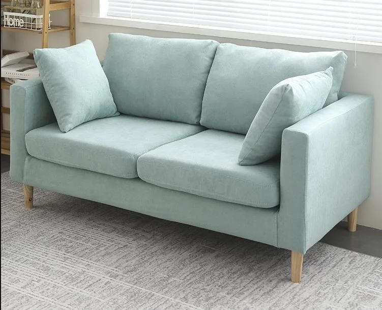 Simple Modern Fabric Sofa Double Small Apartment Living Room Net Red Style