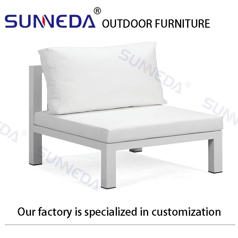 Thick Tube Aluminum Morden Outdoor Furniture Sofa with Cousion Matchable