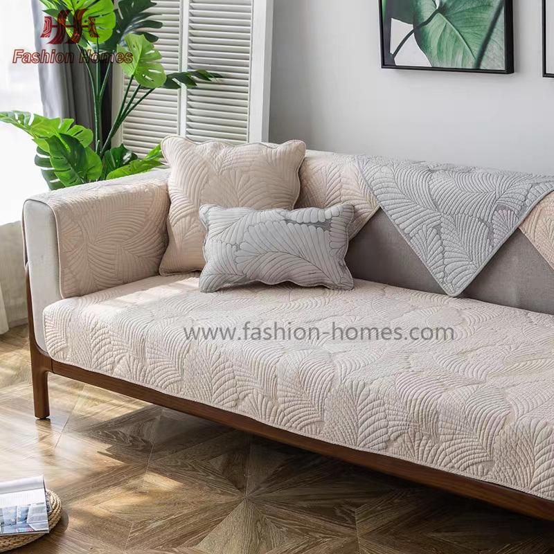 European Luxury Microfiber Embroidered Covers for Sofa