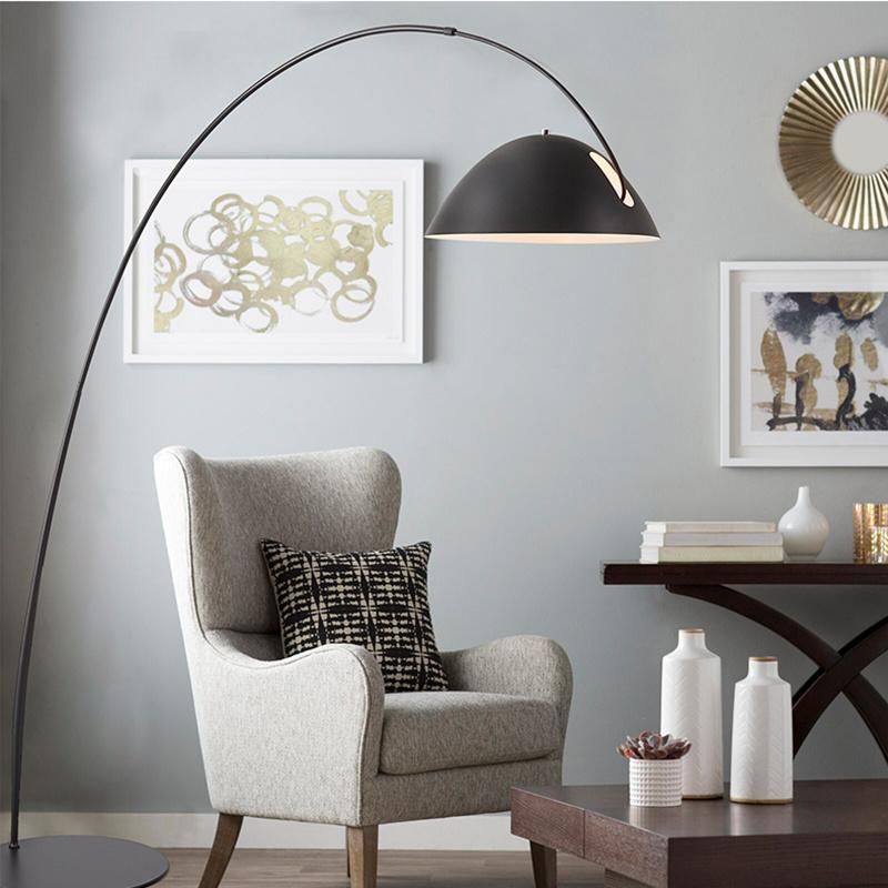 Italian Style Living Room Sofa with Lighting Fishing Floor Lamp