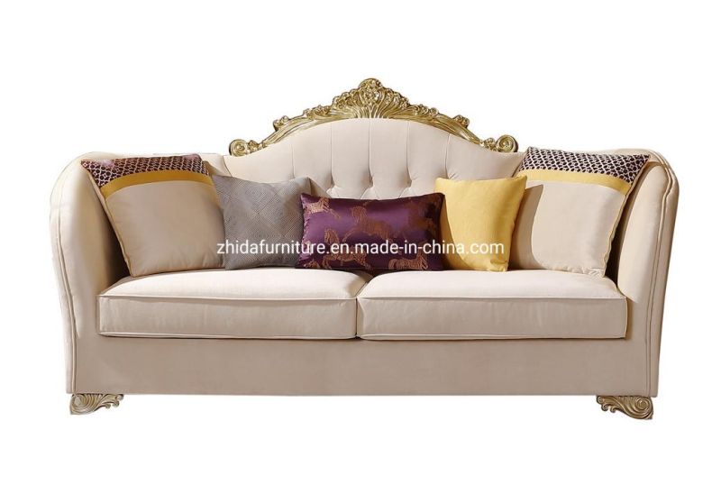 Chinese Furniture Classical Style Luxury Velvet Sofa