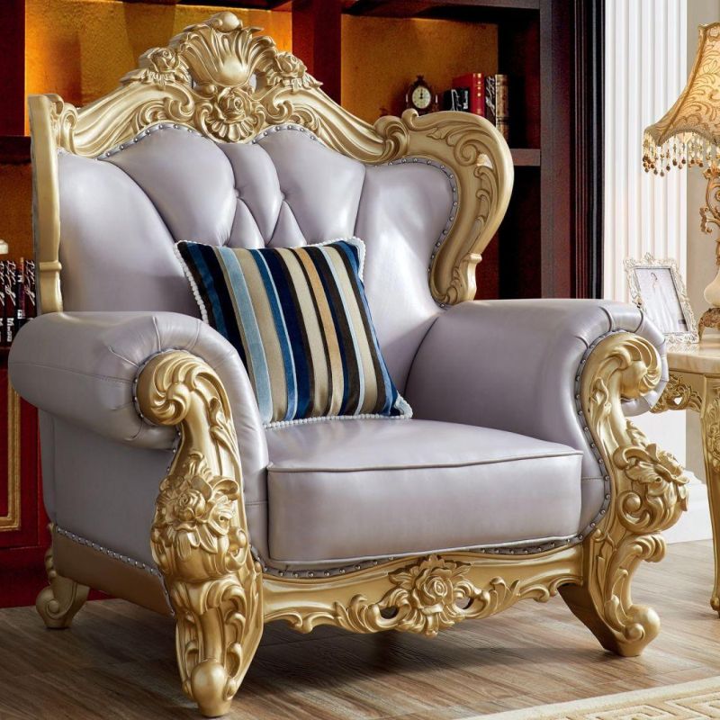 Home Furniture Factory Wholesale American Leather Sofa with Marble Table in Optional Sofas Seat and Furnitures Color