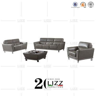 Professional China Manufacturer High Quality Living Room Furniture Genuine Leather Sofa Set