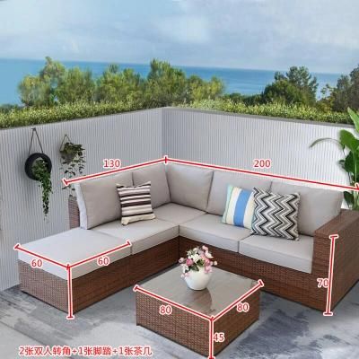 Outdoor Sofa Courtyard Garden Outdoor Rattan Table Chair