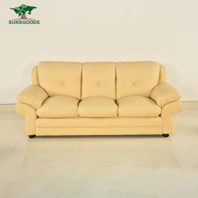 Home Design Living Room 3 Seater Vintage Leather Sofa Couch for Home