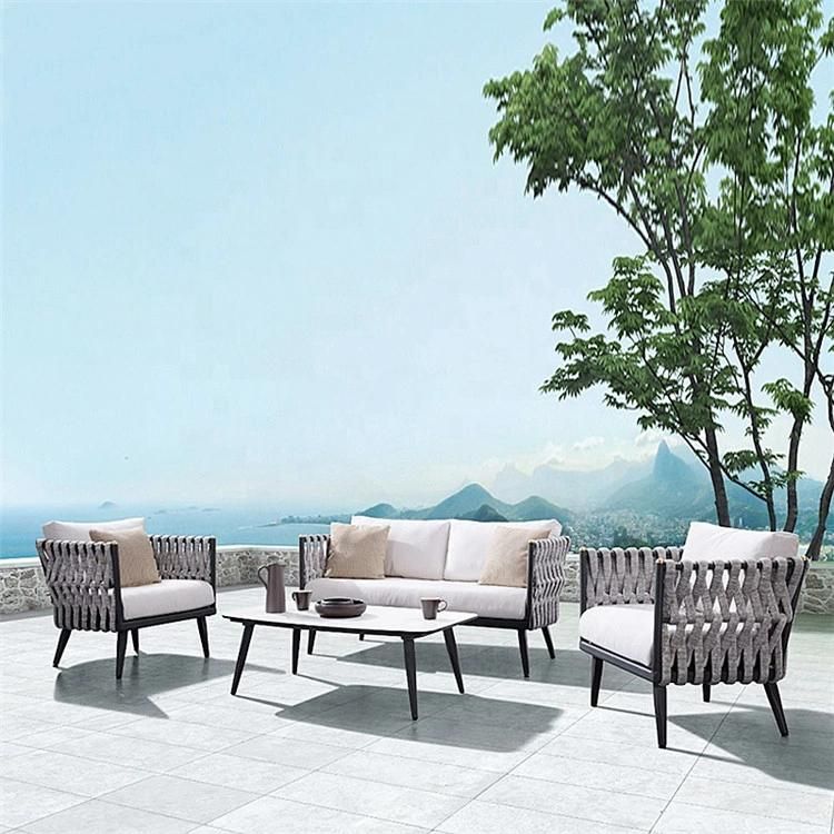 Patio Sofa Furniture Weaving with Waterproof UV Protection Outdoor Rope Sofa