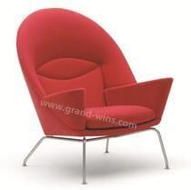 Northern Modern Restaurant Use Fiberglass Frame Fabric Chairs Recliner Chair