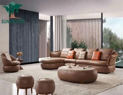 Latest Corner Style Sofa Picture of Wooden Furniture Set