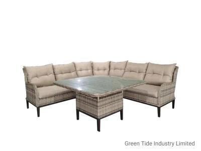 Garden Furniture Patio Wicker Rattan Corner Sofa Set 4PCS