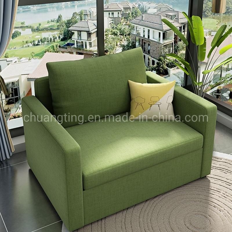 Foldable Sofa Cum Bed Fabric Hospital Hotel Room Accompany Sofa Chairs