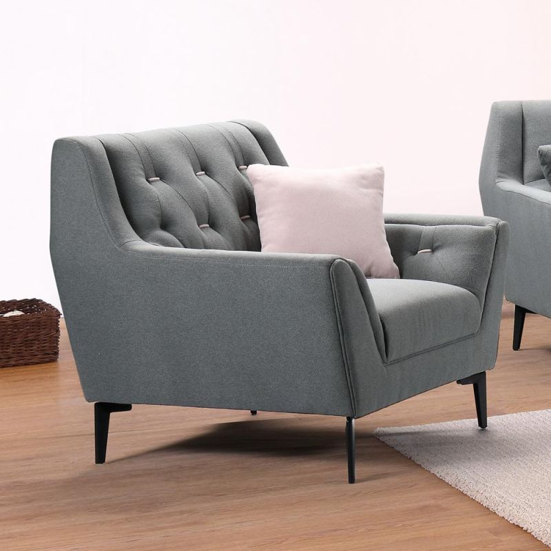 Nova Fabric Wing Back Armchair with Solid Wood Legs for Living Room Sitting Room