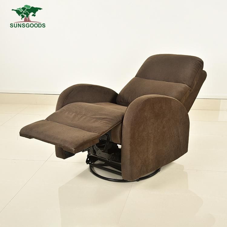 Good Quality Fabric Reclining Office Swivel Chair No Wheels