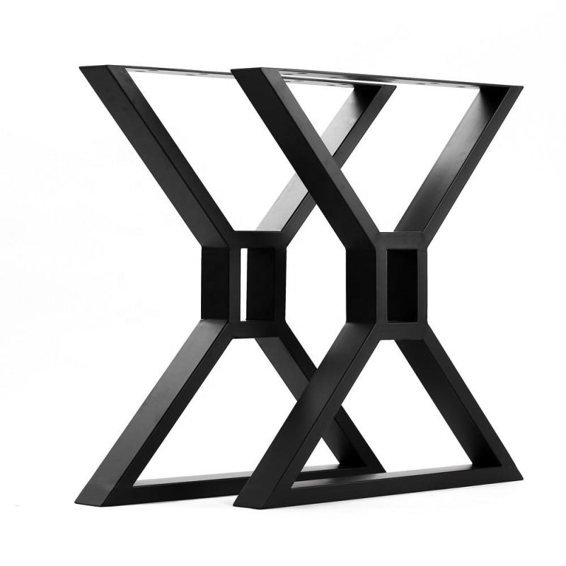 Customized Metal Matt Black Steel Bench Legs Modern OEM/ODM Square Metal Iron Table Leg Simple Design Dining Office Furniture Computer Desk Legs