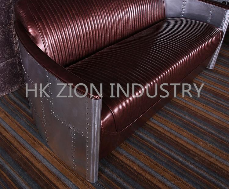 Modern Furniture Sofa Set Furniture Living Room Leisure Sofa Garden Sofas Children Sofa Reception Sofa Brown Silver Leather Sofa