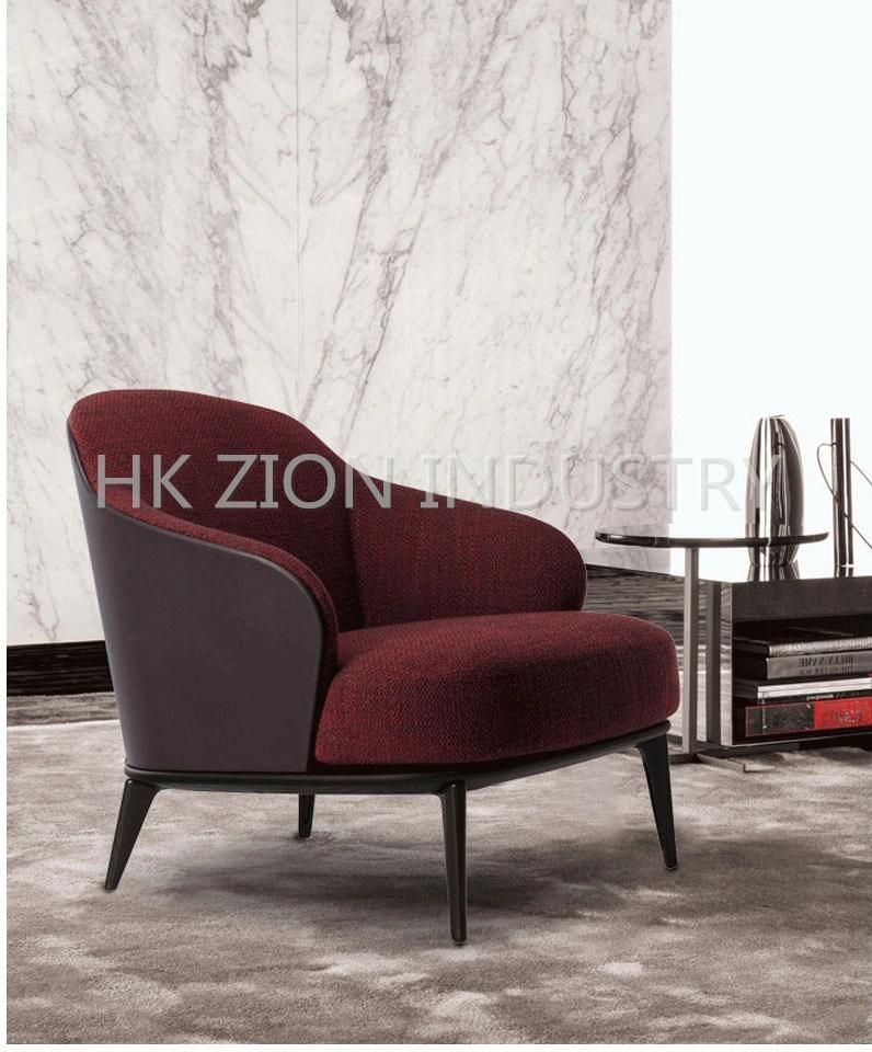Nordic Style Modern Leather Single Sofa Chair Wooden Sofa Manufacturers Furnitures House Sofa Set Luxury Lounge Sofa Reception Chair Negotiate Chair Sofa