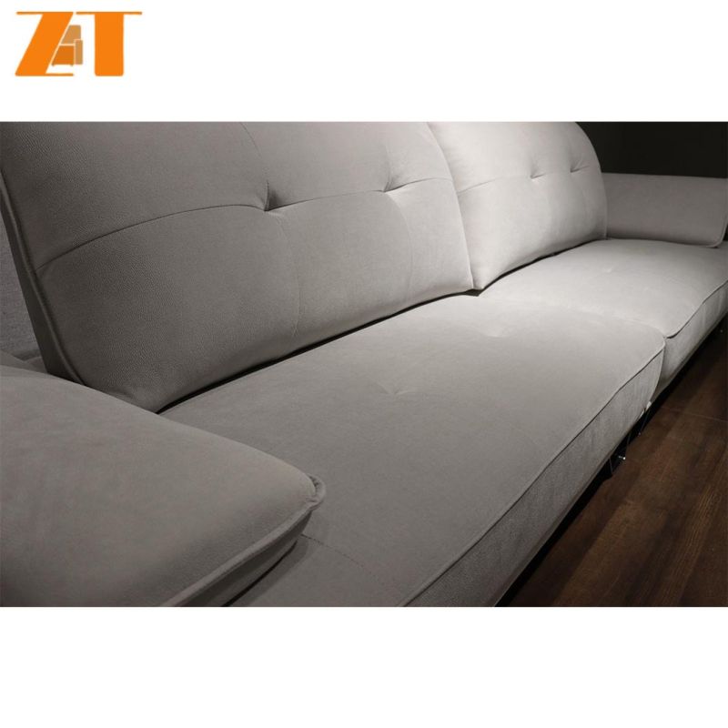 Memory Foam Modern Design Nordic 3 Seater Fabric Sofa Couch with Pillows