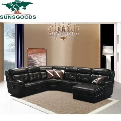 Simple Multiple Seats L Shape Leisure Recliner Sofa